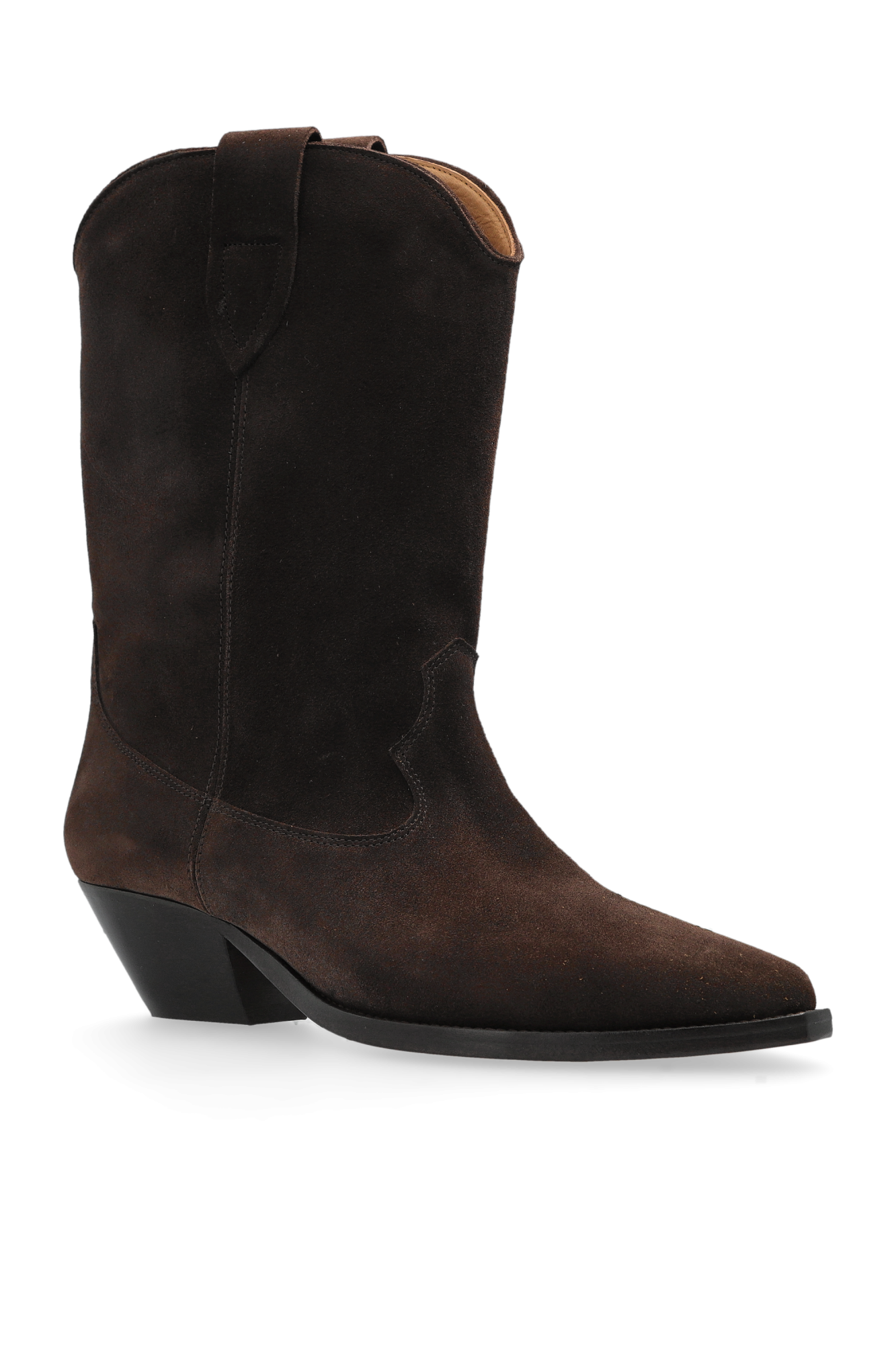 Brown Suede heeled ankle boots 
